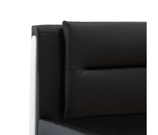 Voodi Raam Peaga Must 160 X 200 Cm Kunstnahk