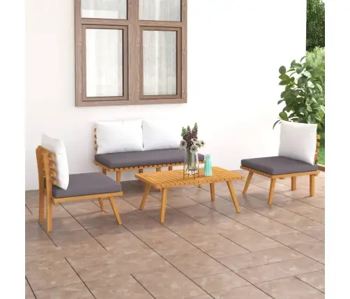 4-Osaline Aiadiivanikomplekt Patjadega, Akaatsiapuit