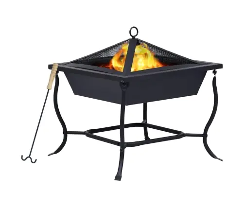 Laužavietė, Juodos Spalvos, 42X42X45cm Plienas