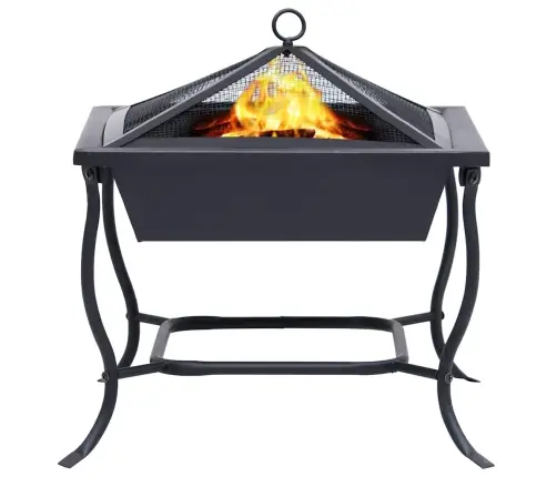 Laužavietė, Juodos Spalvos, 42X42X45cm Plienas