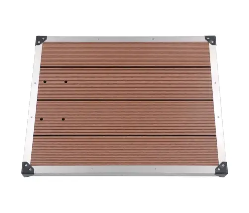 Āra Dušas Pamatne, Brūna, 80X62 Cm, Wpc, Nerūsējošs Tērauds Vidaxl