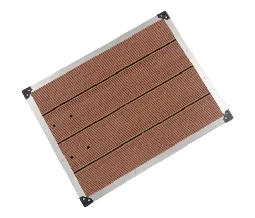 Āra Dušas Pamatne, Brūna, 80X62 Cm, Wpc, Nerūsējošs Tērauds Vidaxl