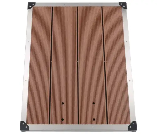 Āra Dušas Pamatne, Brūna, 80X62 Cm, Wpc, Nerūsējošs Tērauds Vidaxl