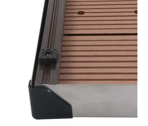 Āra Dušas Pamatne, Brūna, 80X62 Cm, Wpc, Nerūsējošs Tērauds Vidaxl