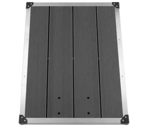 Āra Dušas Pamatne, Pelēka, 80X62 Cm, Wpc, Nerūsējošs Tērauds Vidaxl