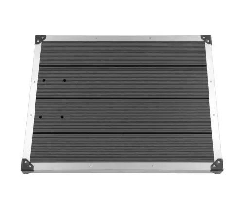 Āra Dušas Pamatne, Pelēka, 80X62 Cm, Wpc, Nerūsējošs Tērauds Vidaxl