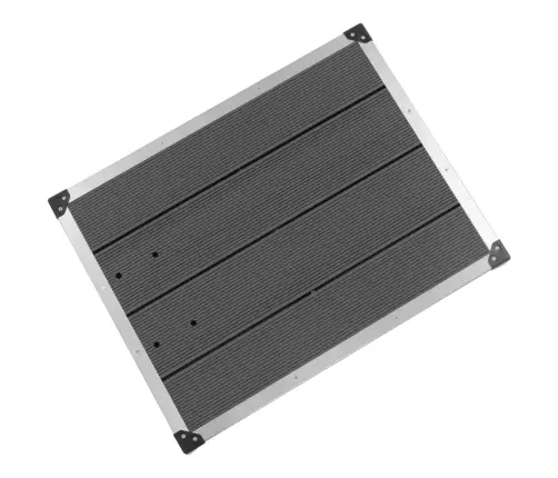 Āra Dušas Pamatne, Pelēka, 80X62 Cm, Wpc, Nerūsējošs Tērauds Vidaxl