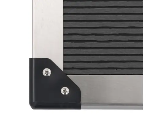 Āra Dušas Pamatne, Pelēka, 80X62 Cm, Wpc, Nerūsējošs Tērauds Vidaxl