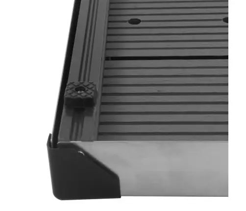 Āra Dušas Pamatne, Pelēka, 80X62 Cm, Wpc, Nerūsējošs Tērauds Vidaxl