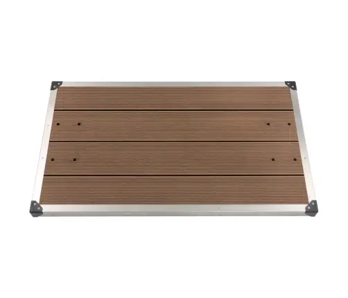 Āra Dušas Pamatne, Brūna, 110X62 Cm, Wpc, Nerūsējošs Tērauds Vidaxl