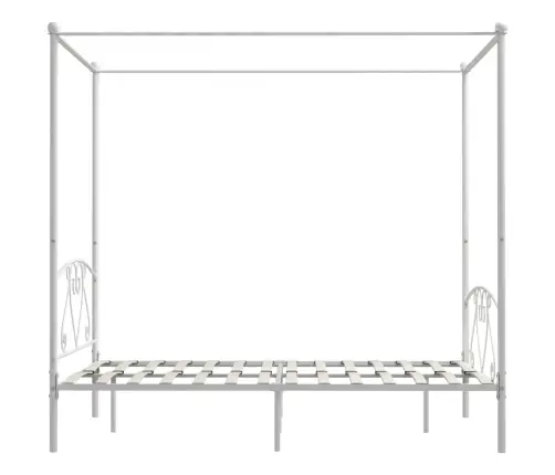 Lovos Rėmas Su Baldakimu, Baltos Spalvos, 160X200cm Metalas