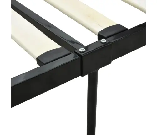 Lovos Rėmas Su Baldakimu, Juodos Spalvos, 140X200cm Metalas