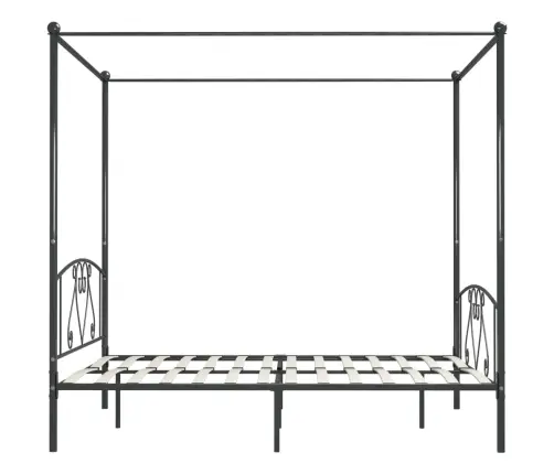 Gultas Rāmis Ar Nojumi, Pelēks, Metāls, 180X200 Cm  Vidaxl Gultas Rāmis Ar Nojumi, Pelēks, Metāls, 180X200 Cm  Vidaxl