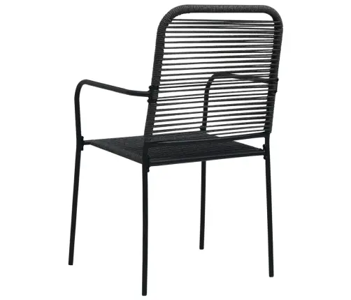 7-Daļīgs Dārza Mēbeļu Komplekts, Virves, Tērauds, Melns Vidaxl