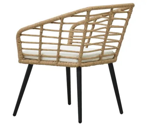 Dārza Krēsli, 2 Gab., Ar Matračiem, Pe Rotangpalma, Gaiši Brūni Vidaxl