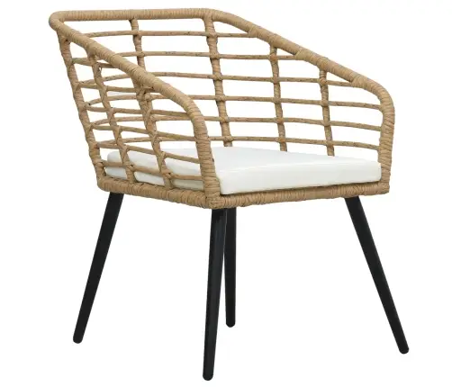 3-Daļīgs Bistro Mēbeļu Komplekts, Ozola Krāsa, Pe Rotangpalma Vidaxl