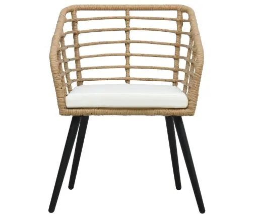 3-Daļīgs Bistro Mēbeļu Komplekts, Ozola Krāsa, Pe Rotangpalma Vidaxl