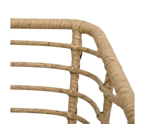 3-Daļīgs Bistro Mēbeļu Komplekts, Ozola Krāsa, Pe Rotangpalma Vidaxl