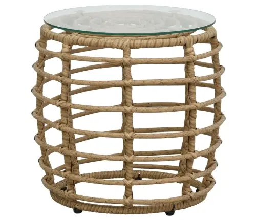 3-Daļīgs Bistro Mēbeļu Komplekts, Ozola Krāsa, Pe Rotangpalma Vidaxl