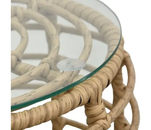 3-Daļīgs Bistro Mēbeļu Komplekts, Ozola Krāsa, Pe Rotangpalma Vidaxl