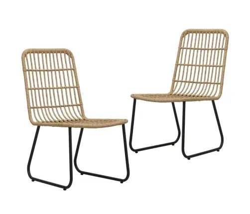 Dārza Krēsli, 2 Gab., Pe Rotangpalma, Ozolkoka Krāsa Vidaxl