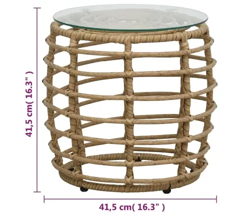 3-Osaline Bistrookomplekt, Polürotang, Tammevärvi