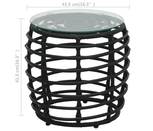 3-Osaline Bistrookomplekt, Polürotang, Must