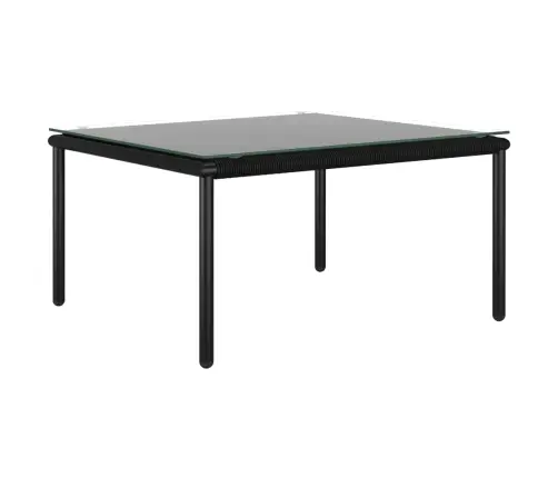 6-Osaline Aiamööblikomplekt Patjadega, Must, Pvc