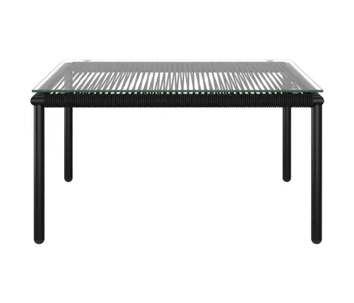 6-Daļīgs Dārza Atpūtas Mēbeļu Komplekts Ar Matračiem, Melns Pvc Vidaxl