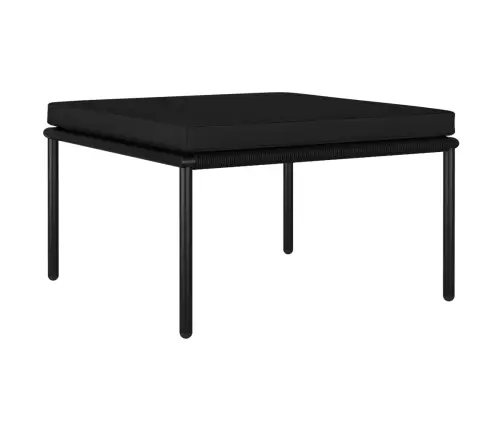 8-Osaline Aiamööblikomplekt Patjadega, Must, Pvc