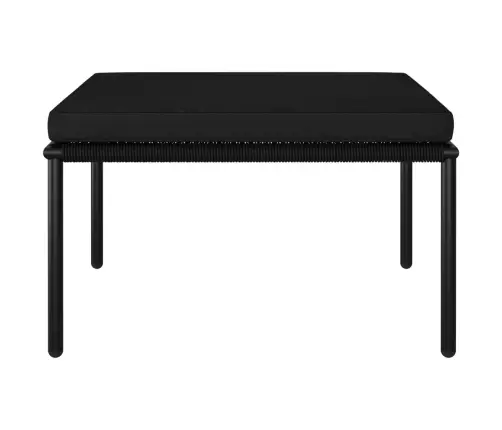 8-Osaline Aiamööblikomplekt Patjadega, Must, Pvc