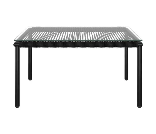 8-Osaline Aiamööblikomplekt Patjadega, Must, Pvc