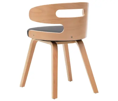 Söögitoolid 6 Tk, Must Painutatud Puit Ja Kunstnahk