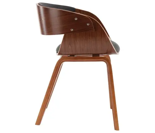 Virtuves Krēsli, 2 Gab., Pelēki, Izliekts Koks Un Audums Vidaxl