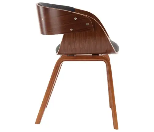 Virtuves Krēsli, 6 Gab., Pelēki, Izliekts Koks Un Audums Vidaxl