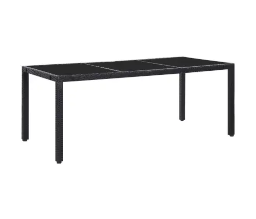 9-Daļīgs Dārza Mēbeļu Komplekts, Pe Rotangpalma, Melns Vidaxl