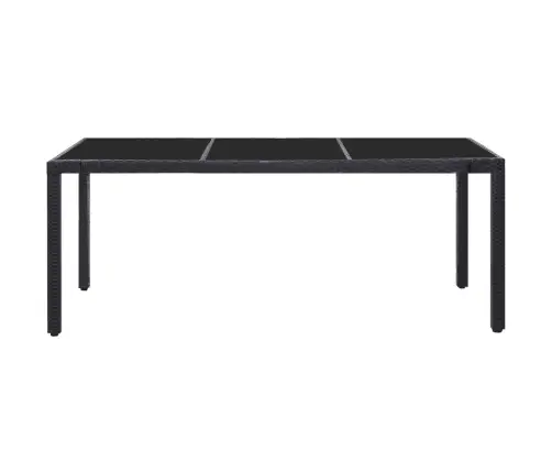 9-Daļīgs Dārza Mēbeļu Komplekts, Pe Rotangpalma, Melns Vidaxl