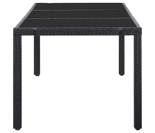 9-Daļīgs Dārza Mēbeļu Komplekts, Pe Rotangpalma, Melns Vidaxl