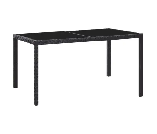 7-Daļīgs Dārza Mēbeļu Komplekts, Pe Rotangpalma, Melns  Vidaxl