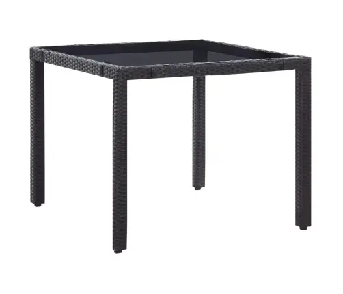 Lauko Valgomojo Baldų Komplektas, 5 Dalių, Juodas, Poliratanas