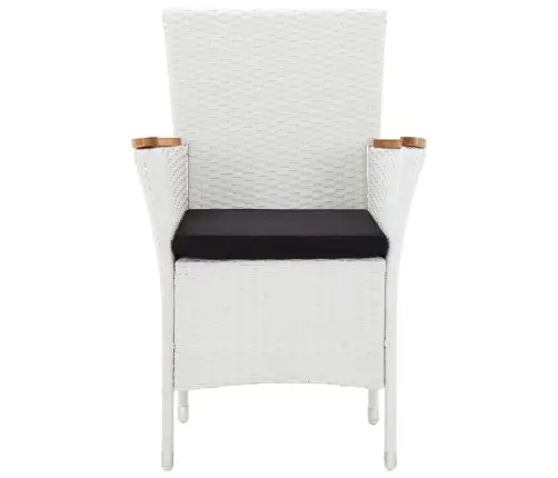 9-Osaline Aiamööblikomplekt, Polürotang, Valge