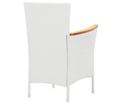 9-Osaline Aiamööblikomplekt, Polürotang, Valge