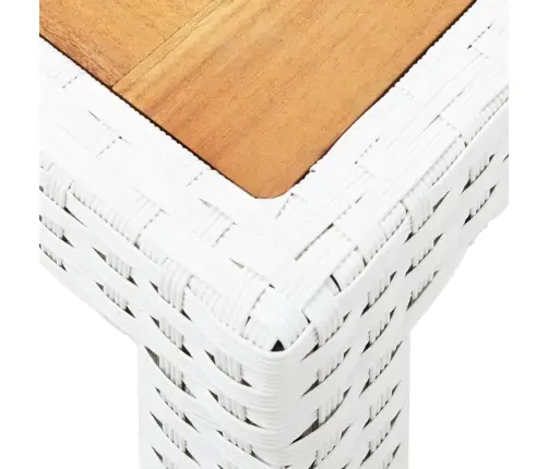 9-Osaline Aiamööblikomplekt, Polürotang, Valge