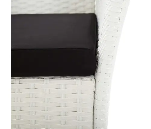 9-Osaline Aiamööblikomplekt, Polürotang, Valge