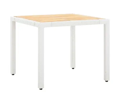 5-Osaline Aiamööblikomplekt, Polürotang, Valge