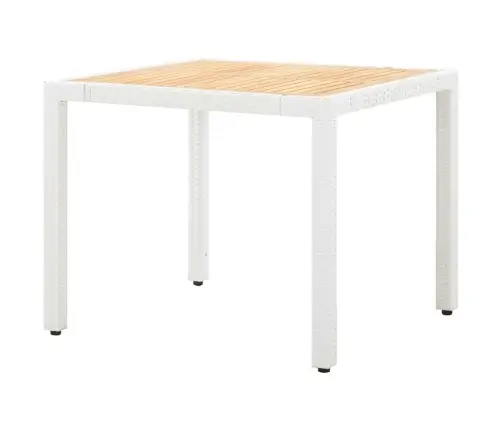 5-Osaline Aiamööblikomplekt, Polürotang, Valge