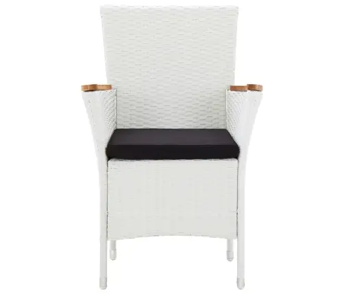 5-Osaline Aiamööblikomplekt, Polürotang, Valge