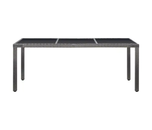 Lauko Valgomojo Baldų Komplektas, 9 Dalių, Pilkas, Poliratanas