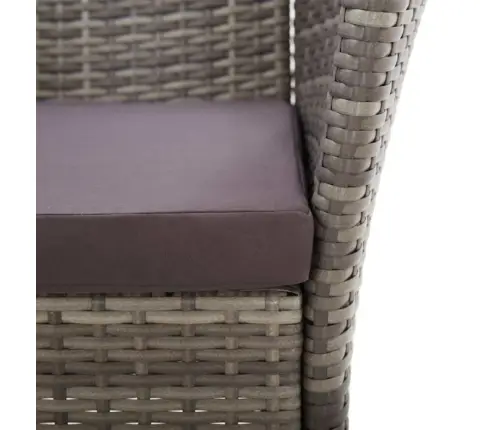 5-Daļīgs Dārza Mēbeļu Komplekts, Pelēks Pe, Akācijas Masīvkoks Vidaxl