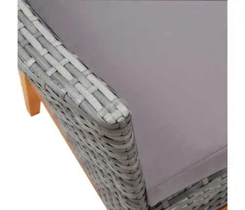 7-Daļīgs Dārza Mēbeļu Komplekts, Pelēks, Pe, Akācijas Masīvkoks Vidaxl